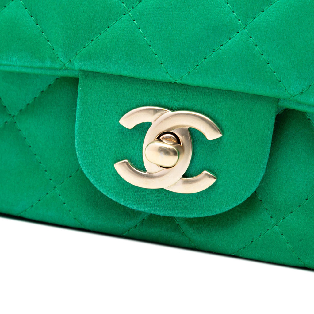 Chanel Extra Mini Rectangular Classic Satin Single Flap