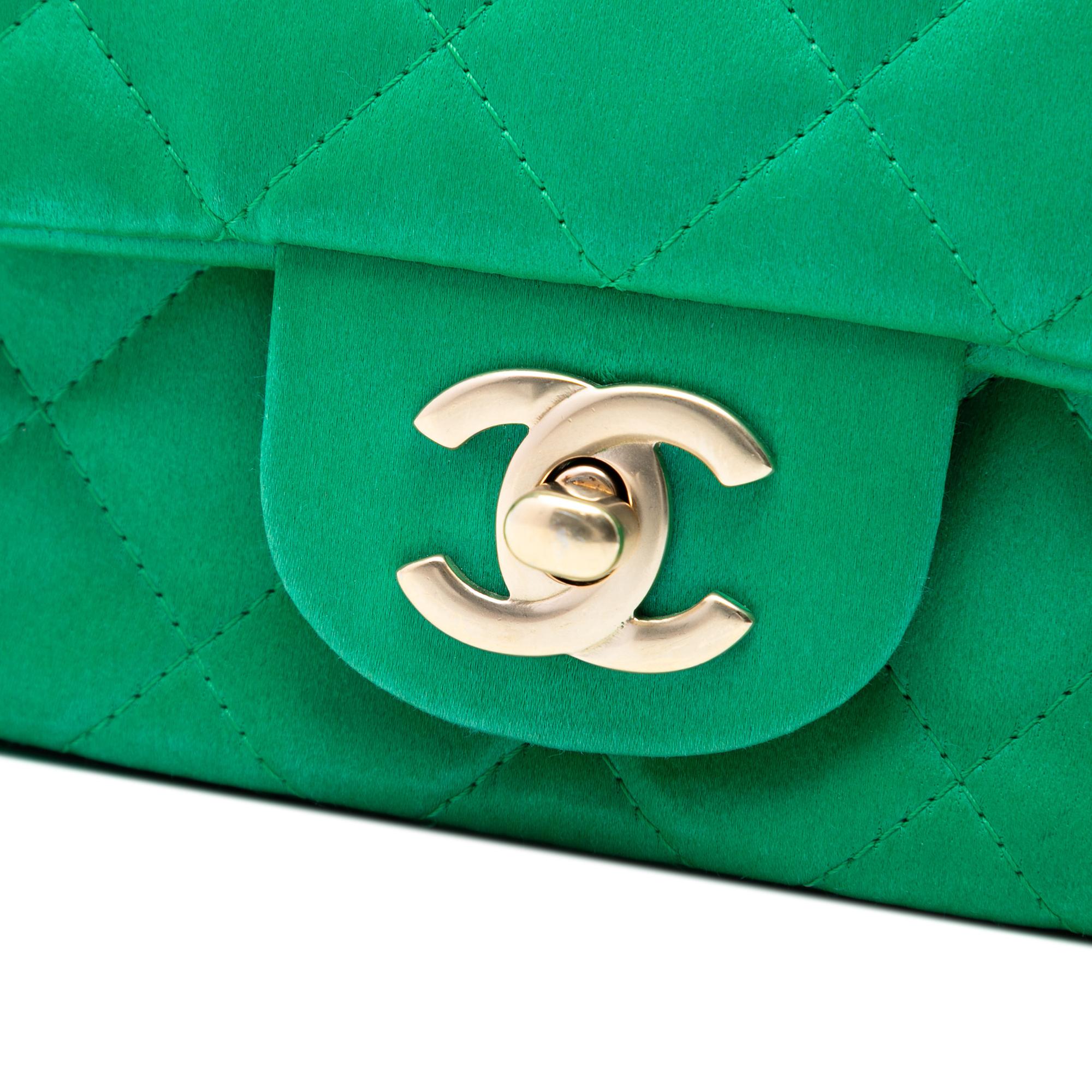 Chanel Extra Mini Rectangular Classic Satin Single Flap