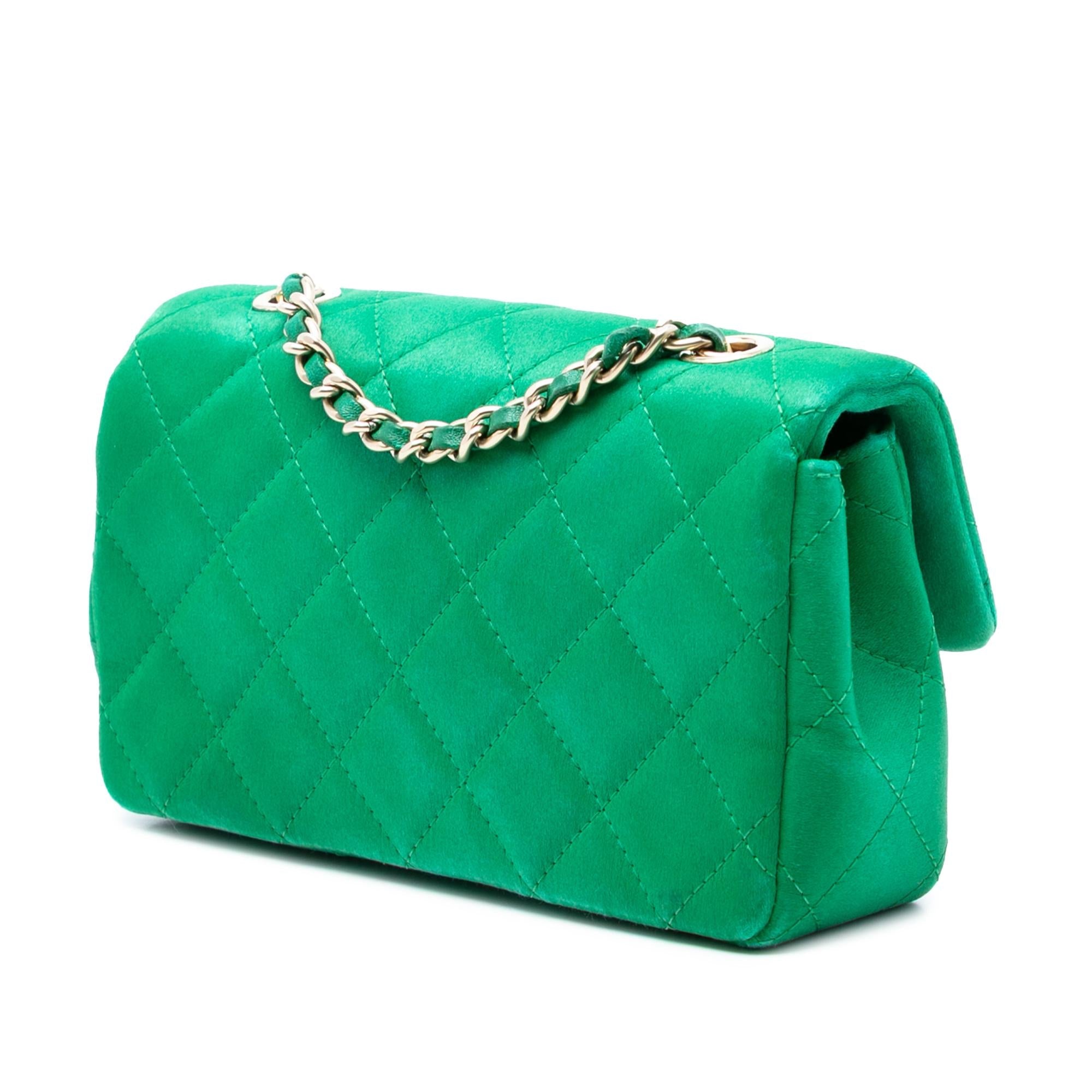 Chanel Extra Mini Rectangular Classic Satin Single Flap