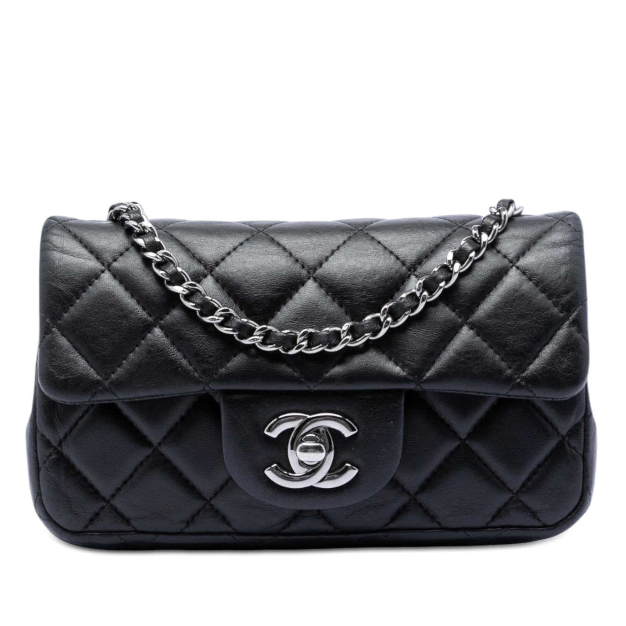 Chanel Extra Mini Rectangular Quilted Lambskin Flap