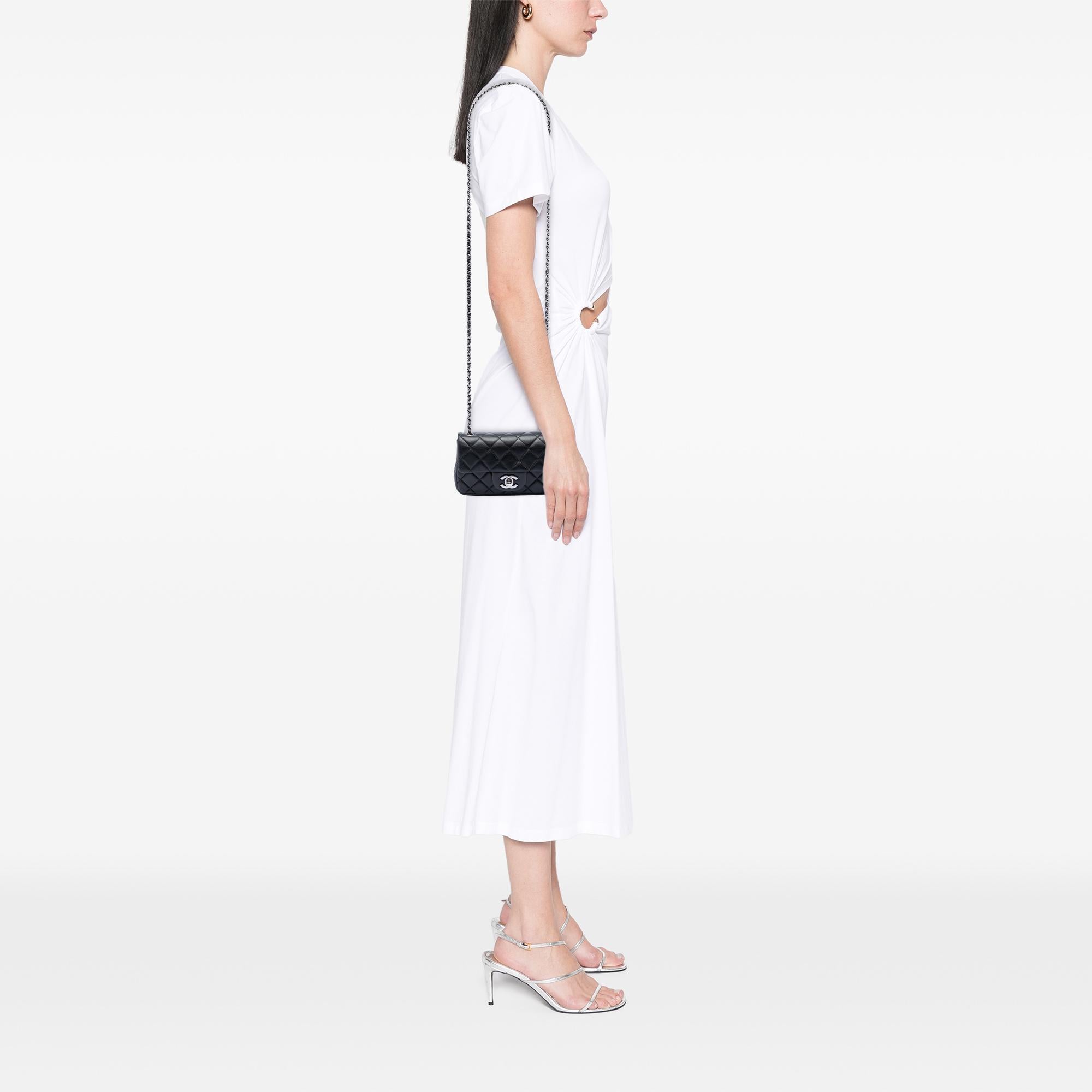 Chanel Extra Mini Rectangular Quilted Lambskin Flap