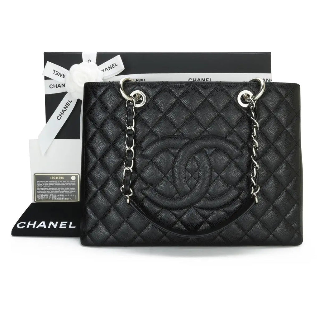 CHANEL CAVIAR QUILTED LEATHER GST TOTE BAG