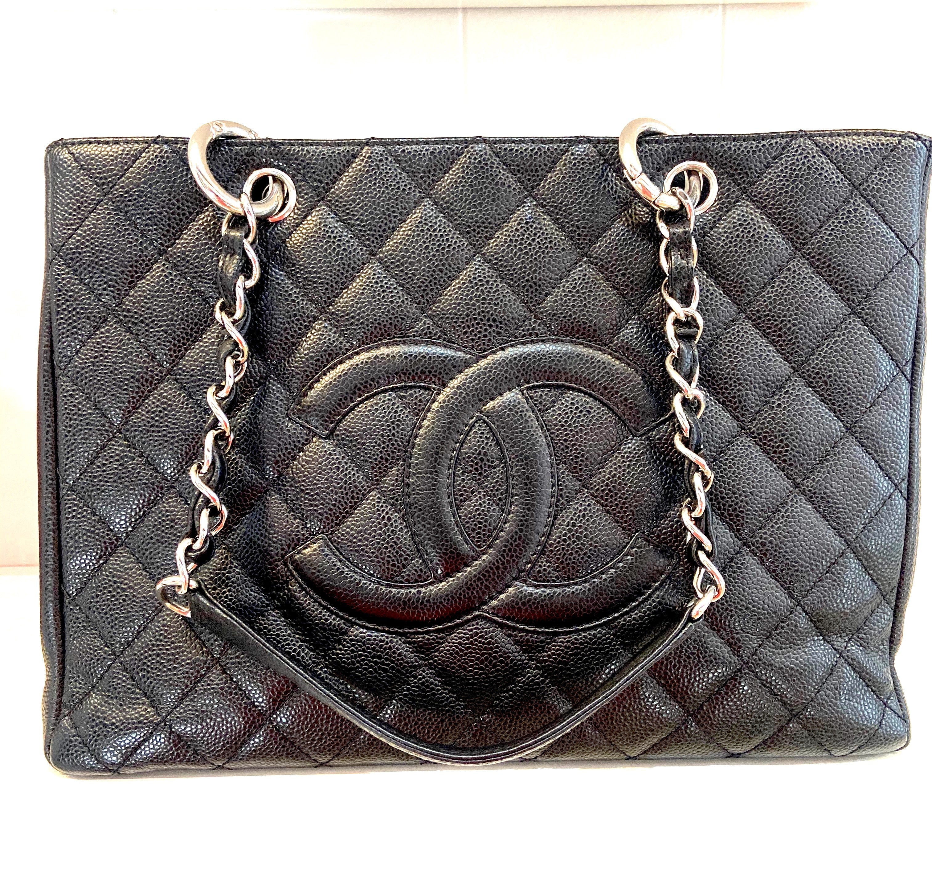 CHANEL CAVIAR QUILTED LEATHER GST TOTE BAG
