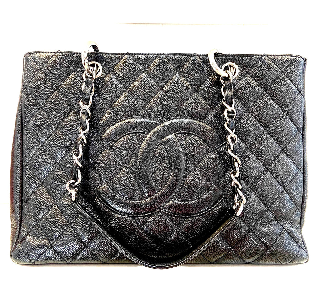 CHANEL CAVIAR QUILTED LEATHER GST TOTE BAG
