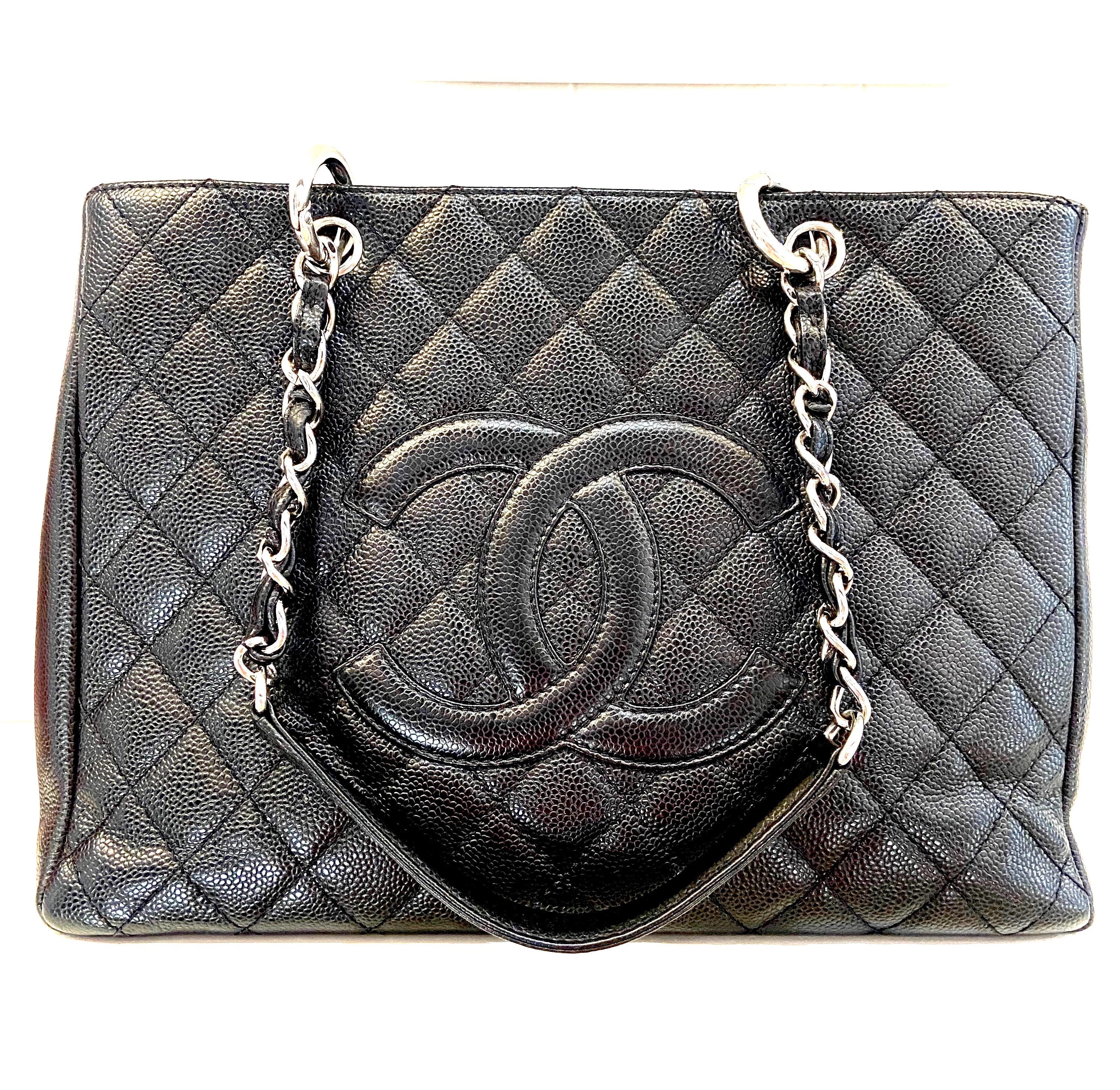 CHANEL CAVIAR QUILTED LEATHER GST TOTE BAG