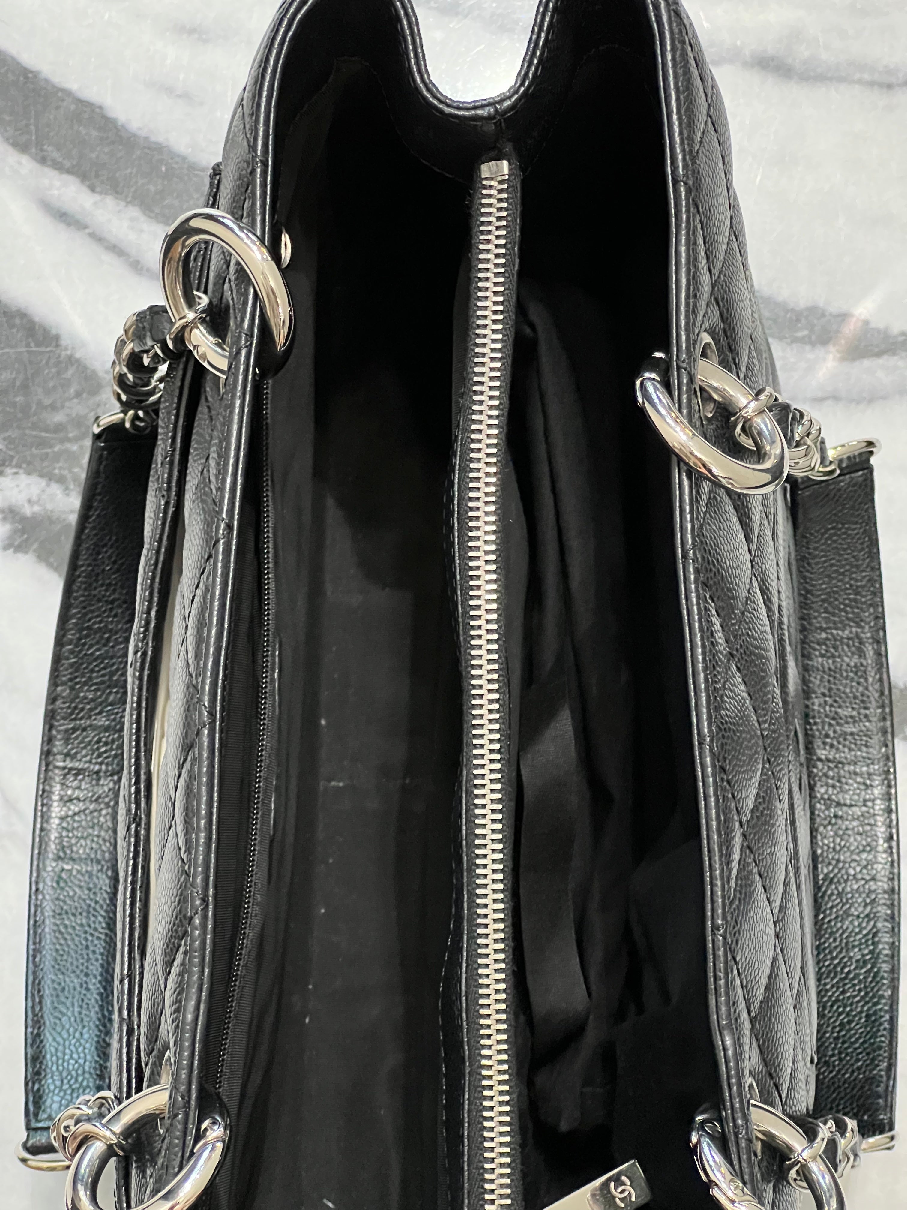 CHANEL CAVIAR QUILTED LEATHER GST TOTE BAG