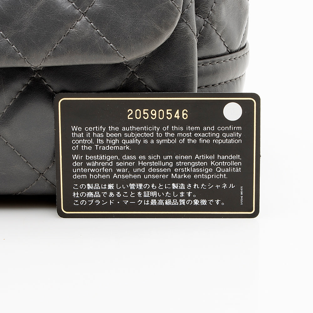 Chanel Glazed Calfskin Accordion Flap Bag (SHF-19847)