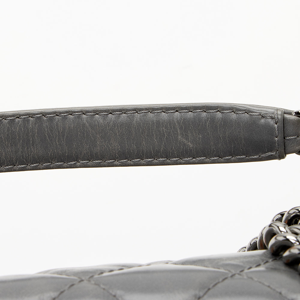 Chanel Glazed Calfskin Accordion Flap Bag (SHF-19847)
