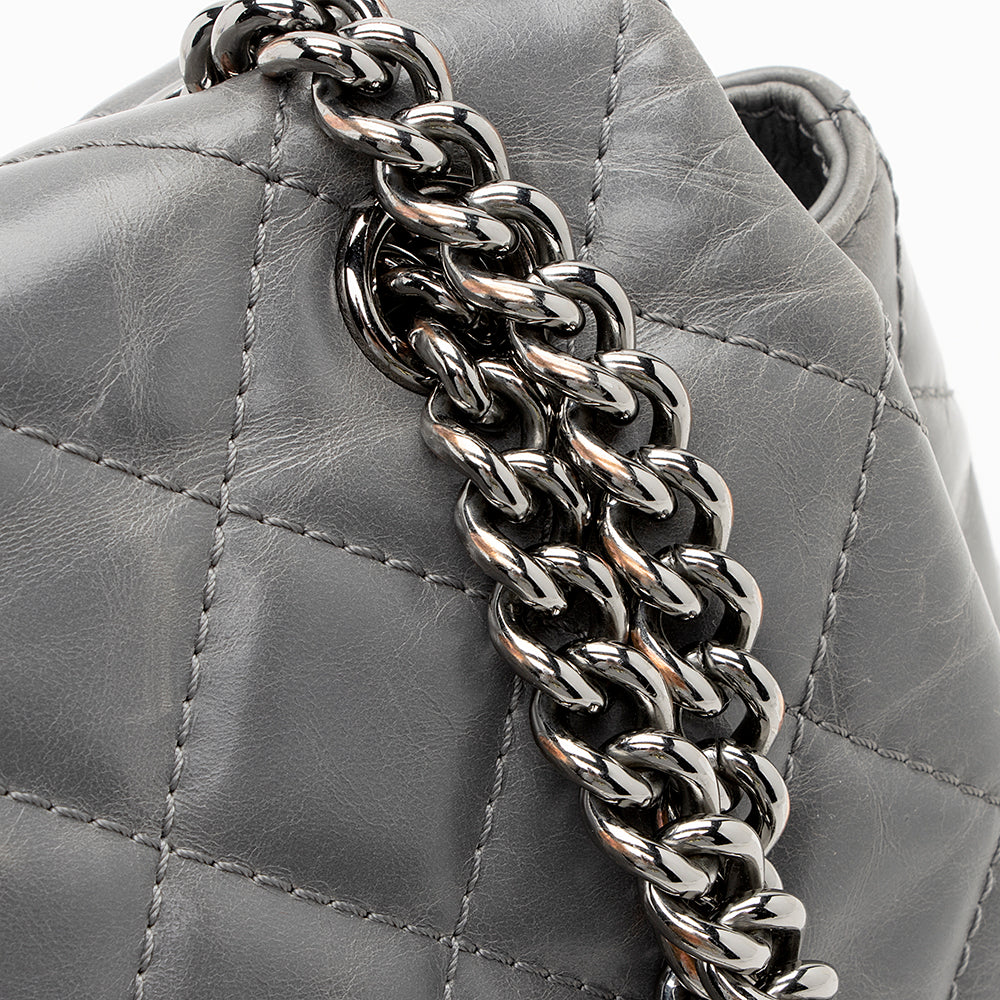 Chanel Glazed Calfskin Accordion Flap Bag (SHF-19847)
