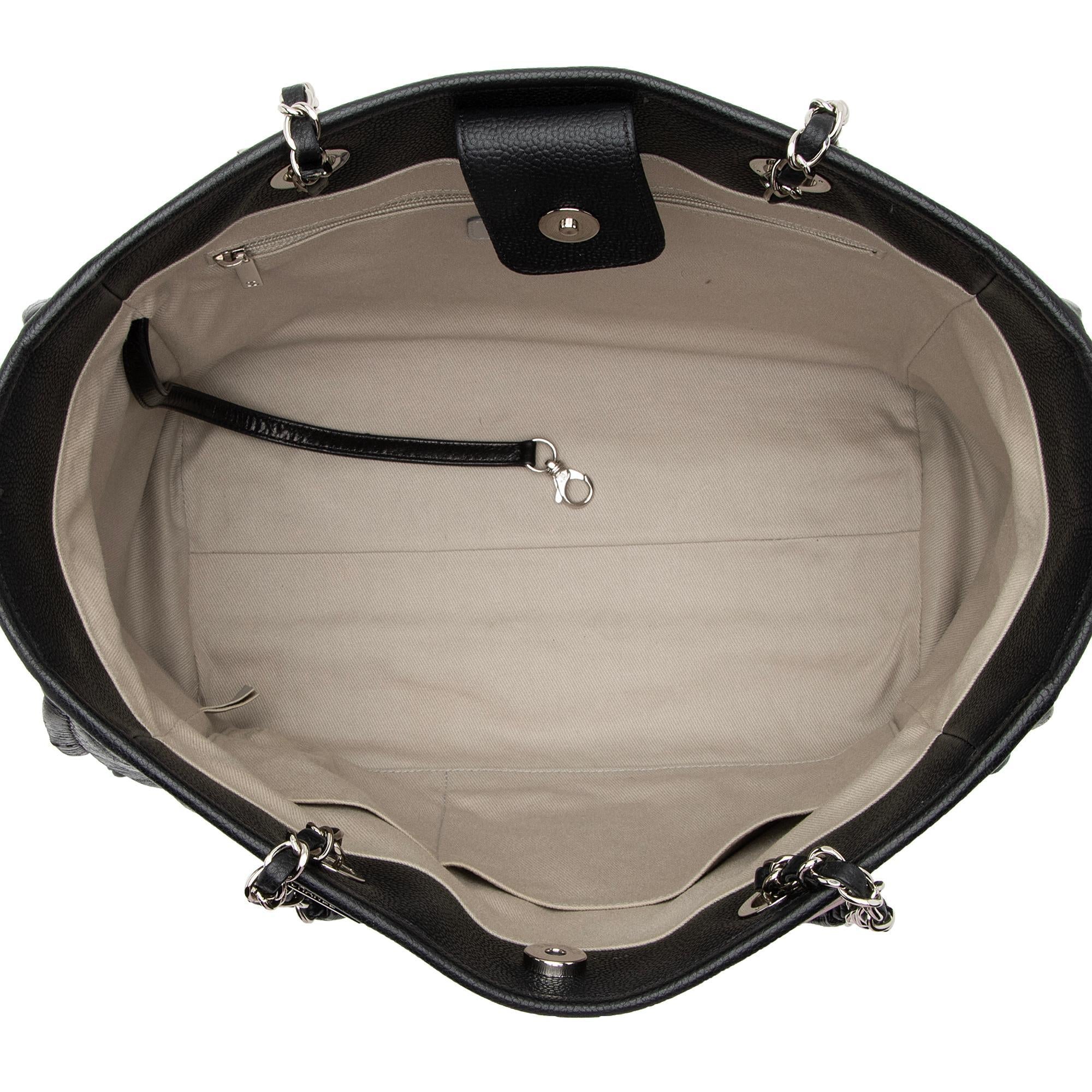 Chanel Glazed Calfskin Deauville Small Tote (SHF-Eal7br)