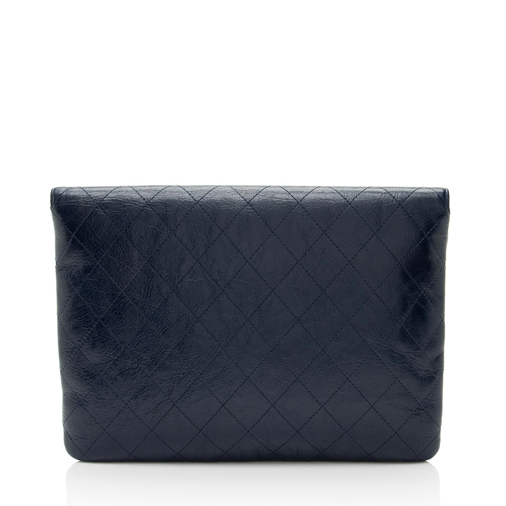 Chanel Glazed Calfskin Golden Class Turn Lock Clutch