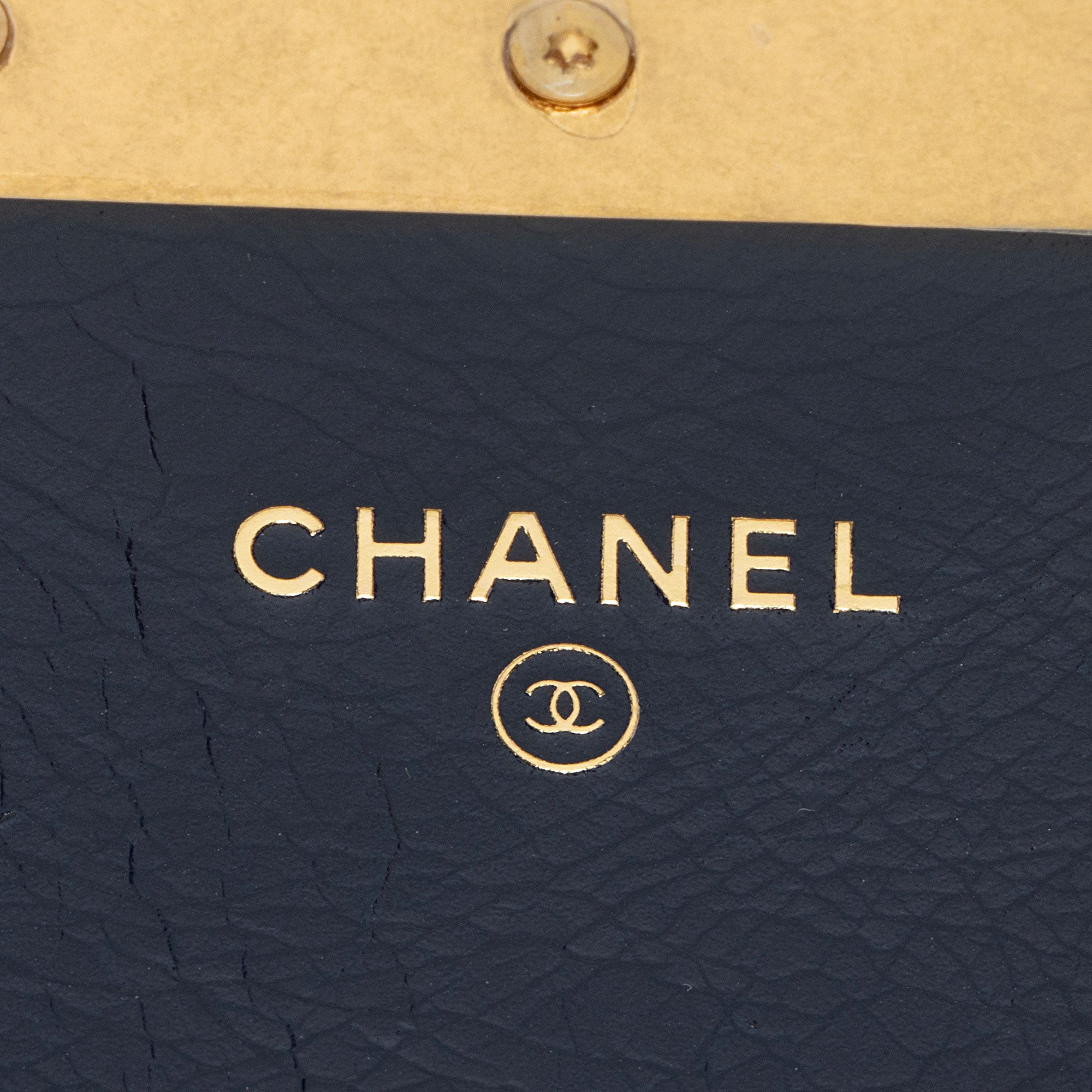 Chanel Glazed Calfskin Golden Class Turn Lock Clutch