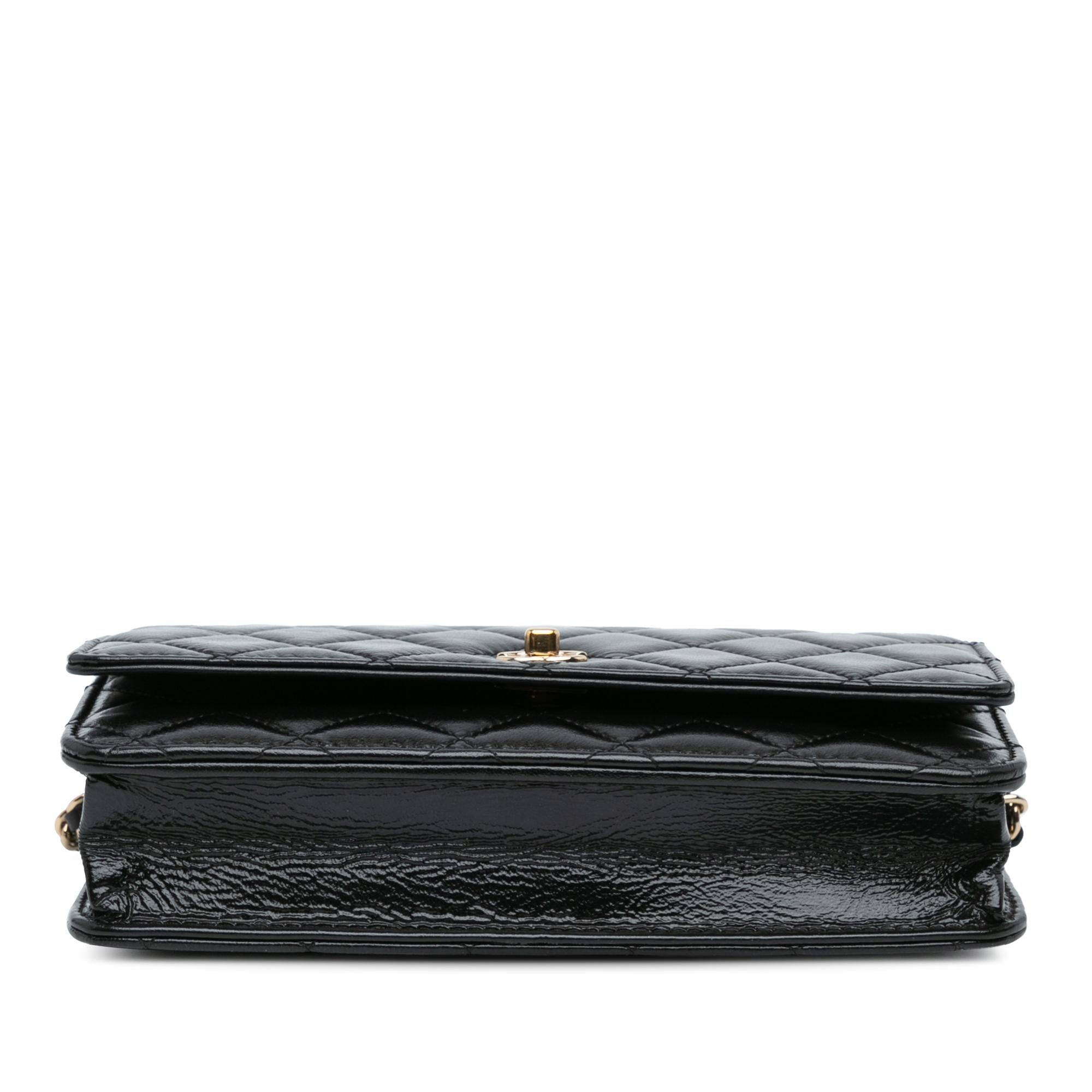 Chanel Glazed Calfskin Pearl Charms Wallet On Chain (SHG-slyTlx)