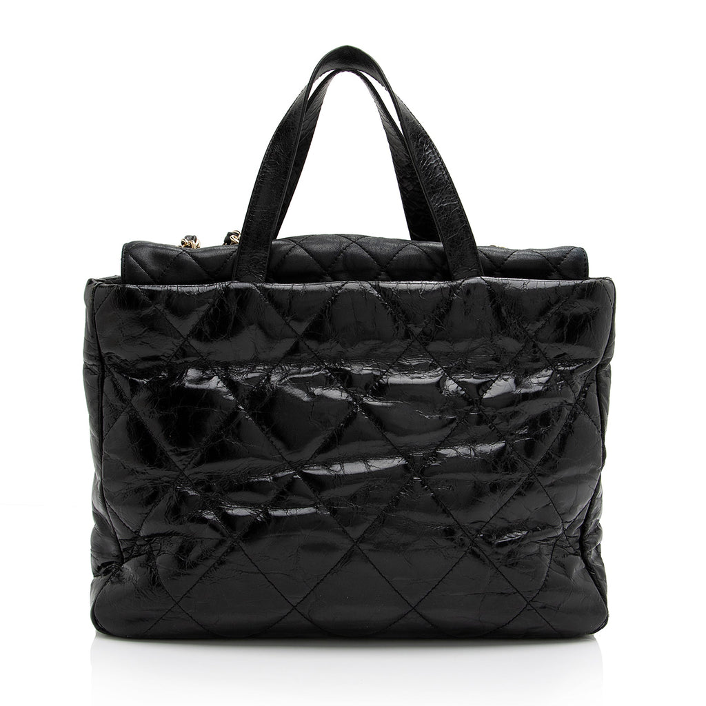 Chanel Glazed Calfskin Portobello Medium Tote (SHF-23347)