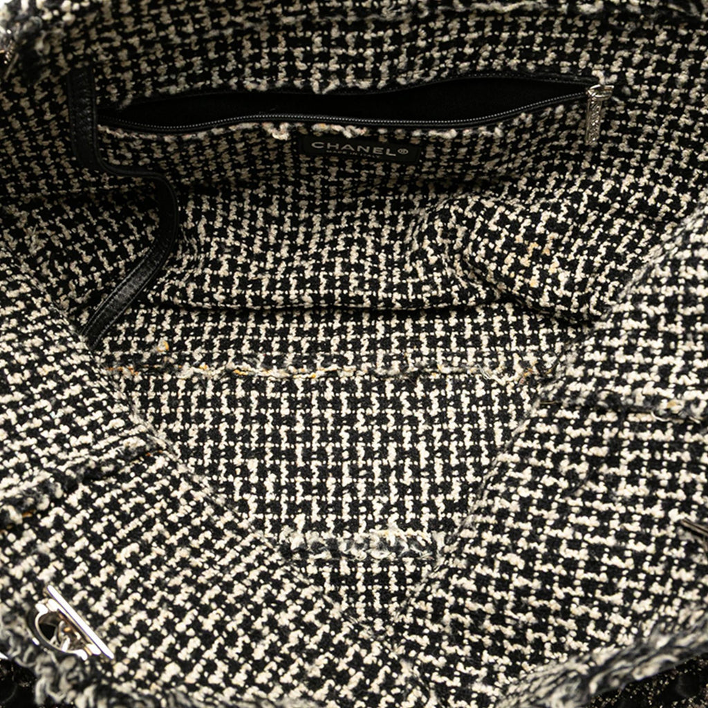 Chanel Glazed Calfskin Tweed Tweedy Shopping Tote