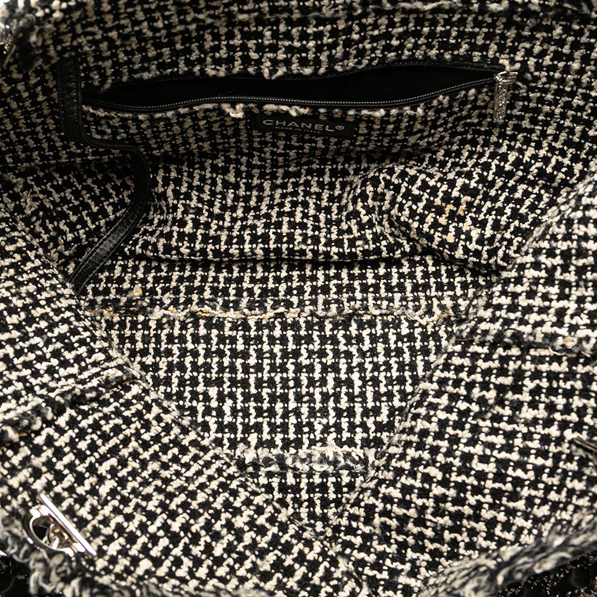 Chanel Glazed Calfskin Tweed Tweedy Shopping Tote