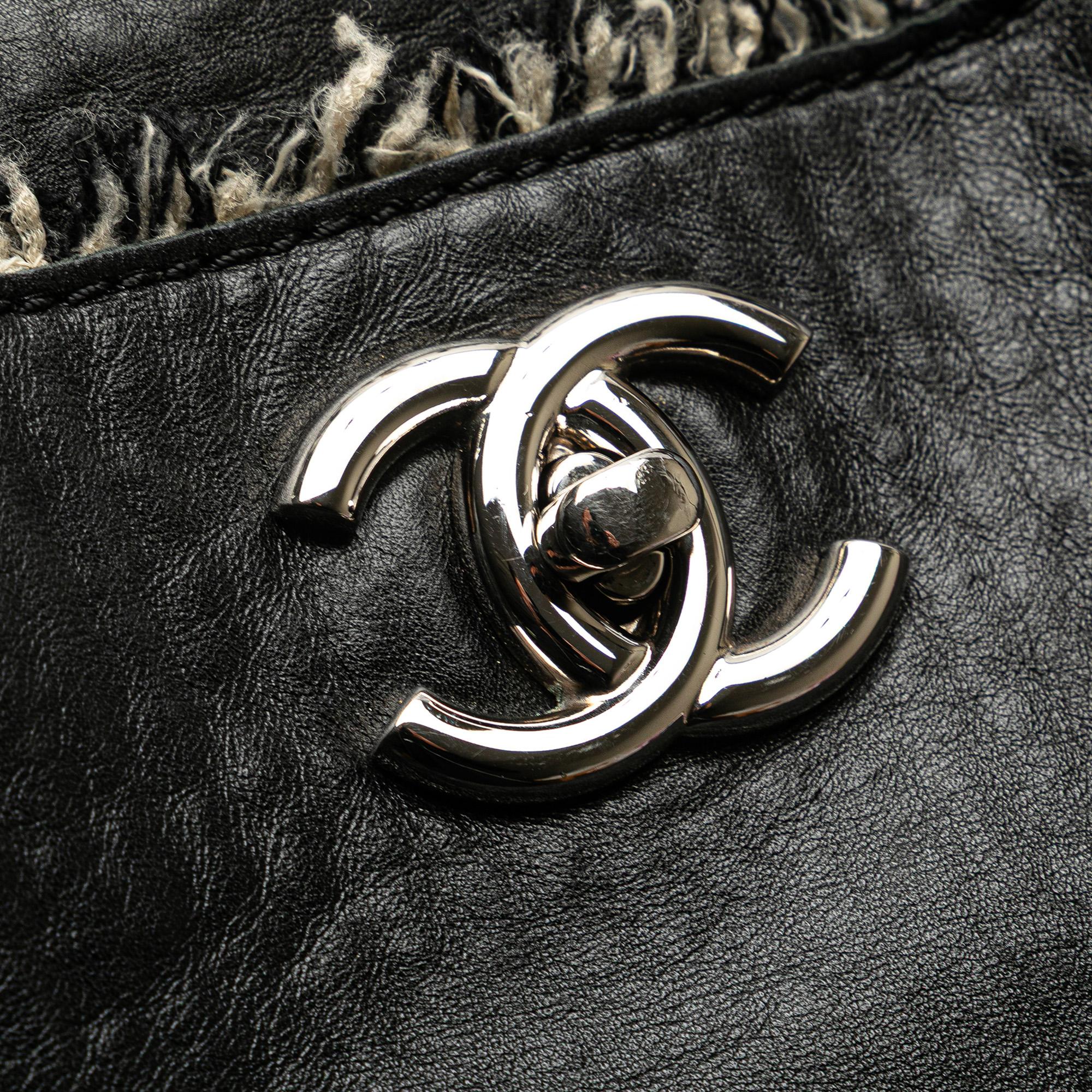 Chanel Glazed Calfskin Tweed Tweedy Shopping Tote