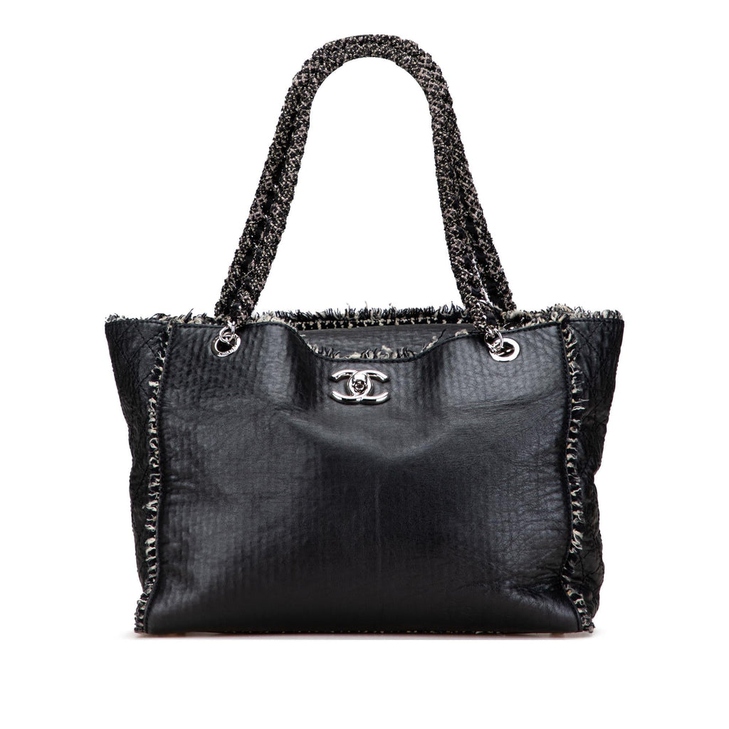 Chanel Glazed Calfskin Tweed Tweedy Shopping Tote