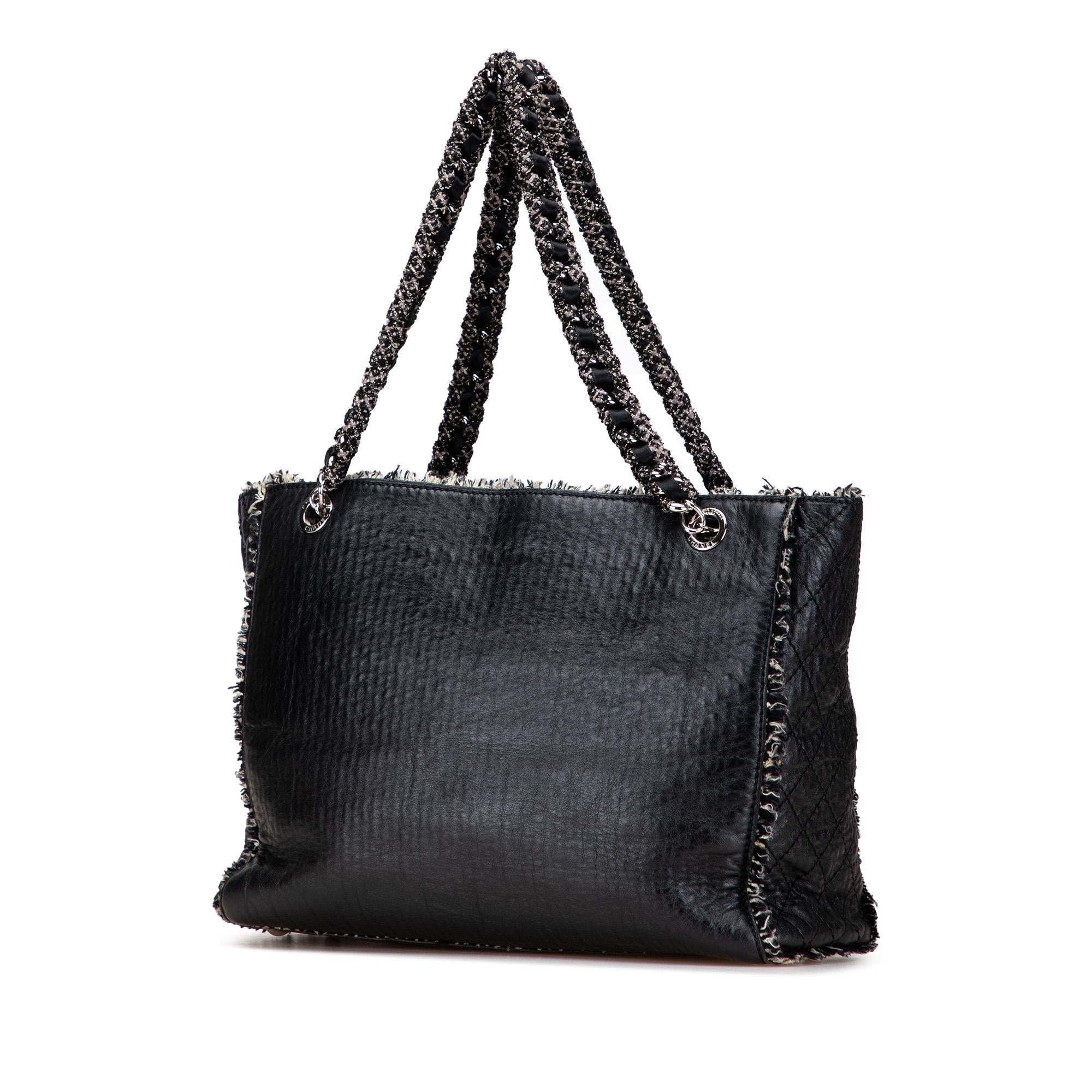 Chanel Glazed Calfskin Tweed Tweedy Shopping Tote