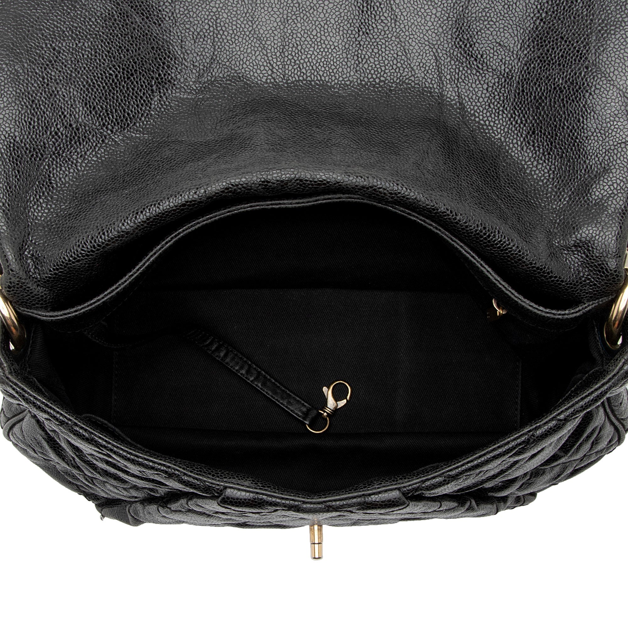 Chanel Glazed Caviar Coco Pleats Messenger Bag (SHF-KGhO50)