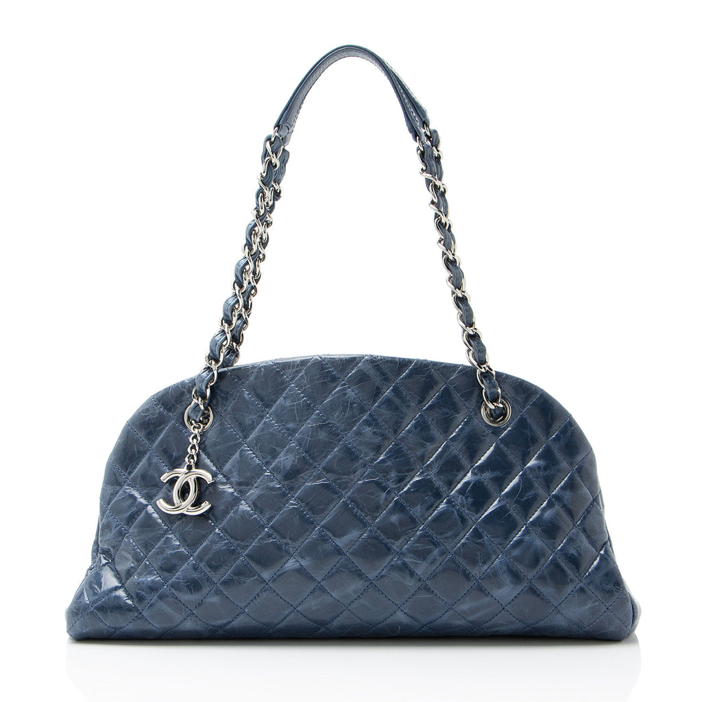 Chanel Glazed Leather Just Mademoiselle Bowler Bag