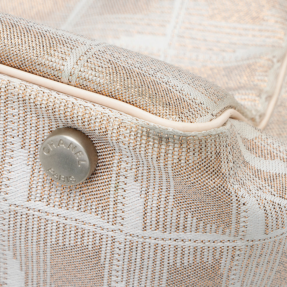 Chanel Glitter Nylon Travel Line Medium Tote (SHF-16771)