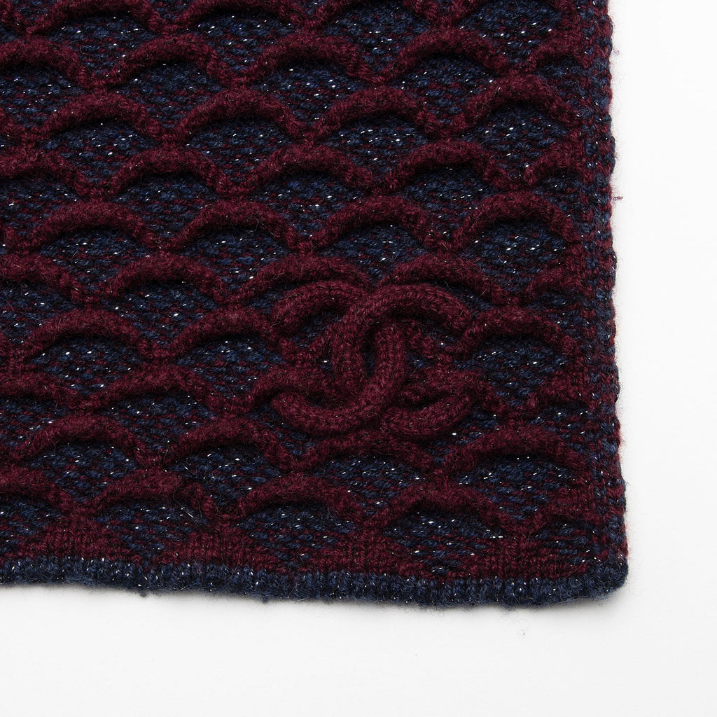 Chanel Cashmere Woven Glitter Scarf (SHF-P0AWdl)