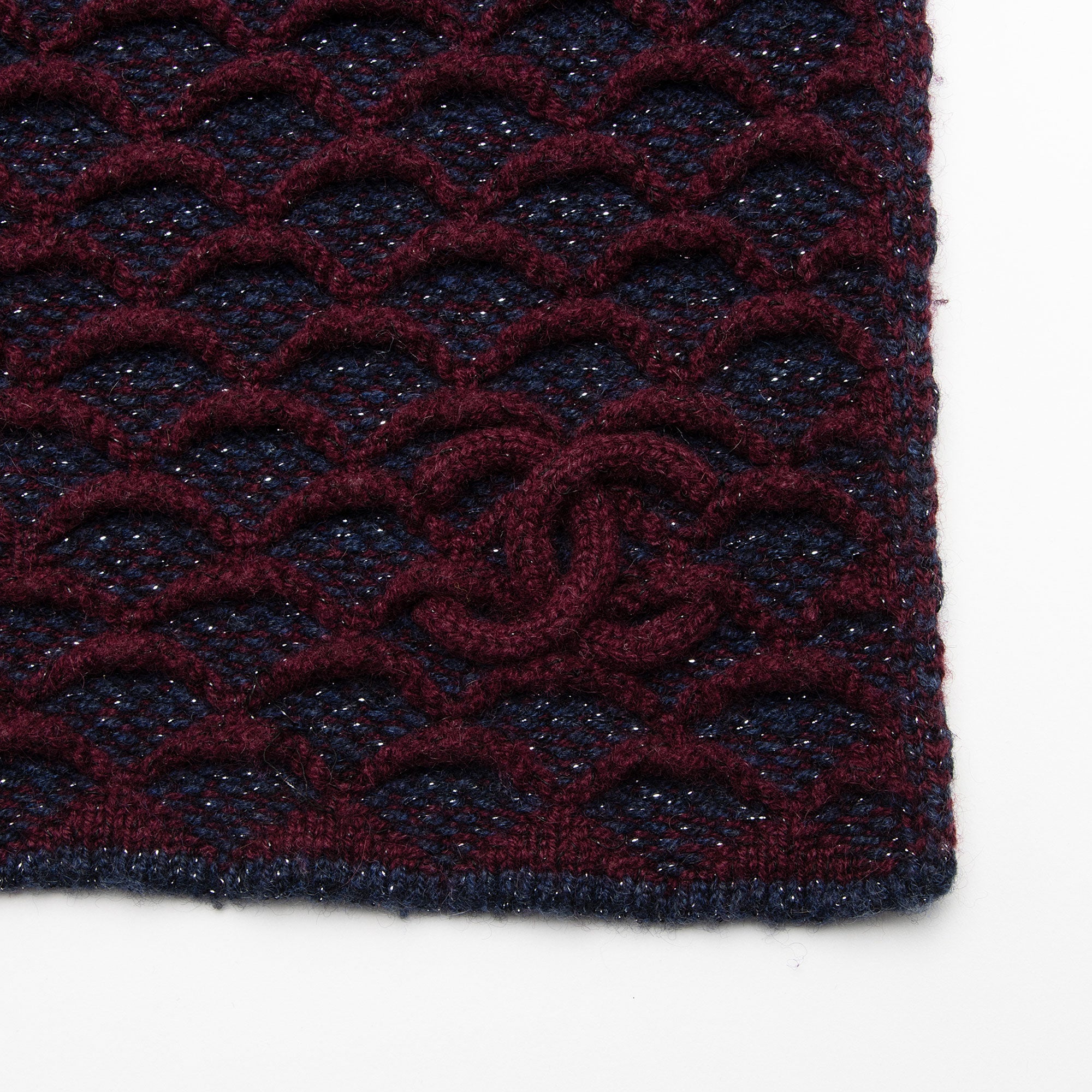 Chanel Cashmere Woven Glitter Scarf (SHF-P0AWdl)