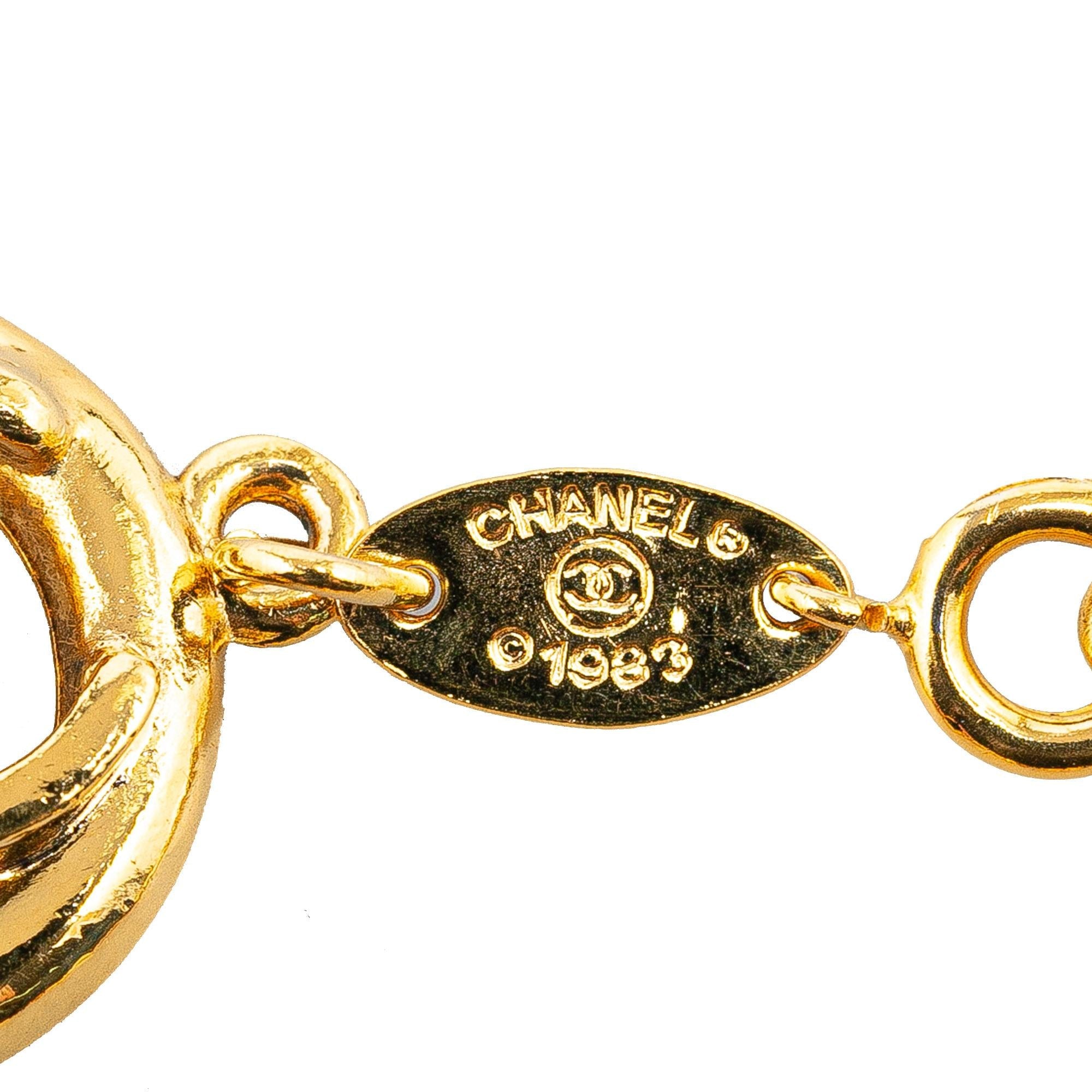 Chanel Gold Plated CC Chain Bracelet