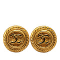 Chanel Gold Plated CC Clip On Earrings (SHG-Y3L2b0)