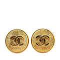 Chanel Gold Plated CC Clip On Earrings