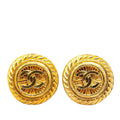 Chanel Gold Plated CC Clip On Earrings