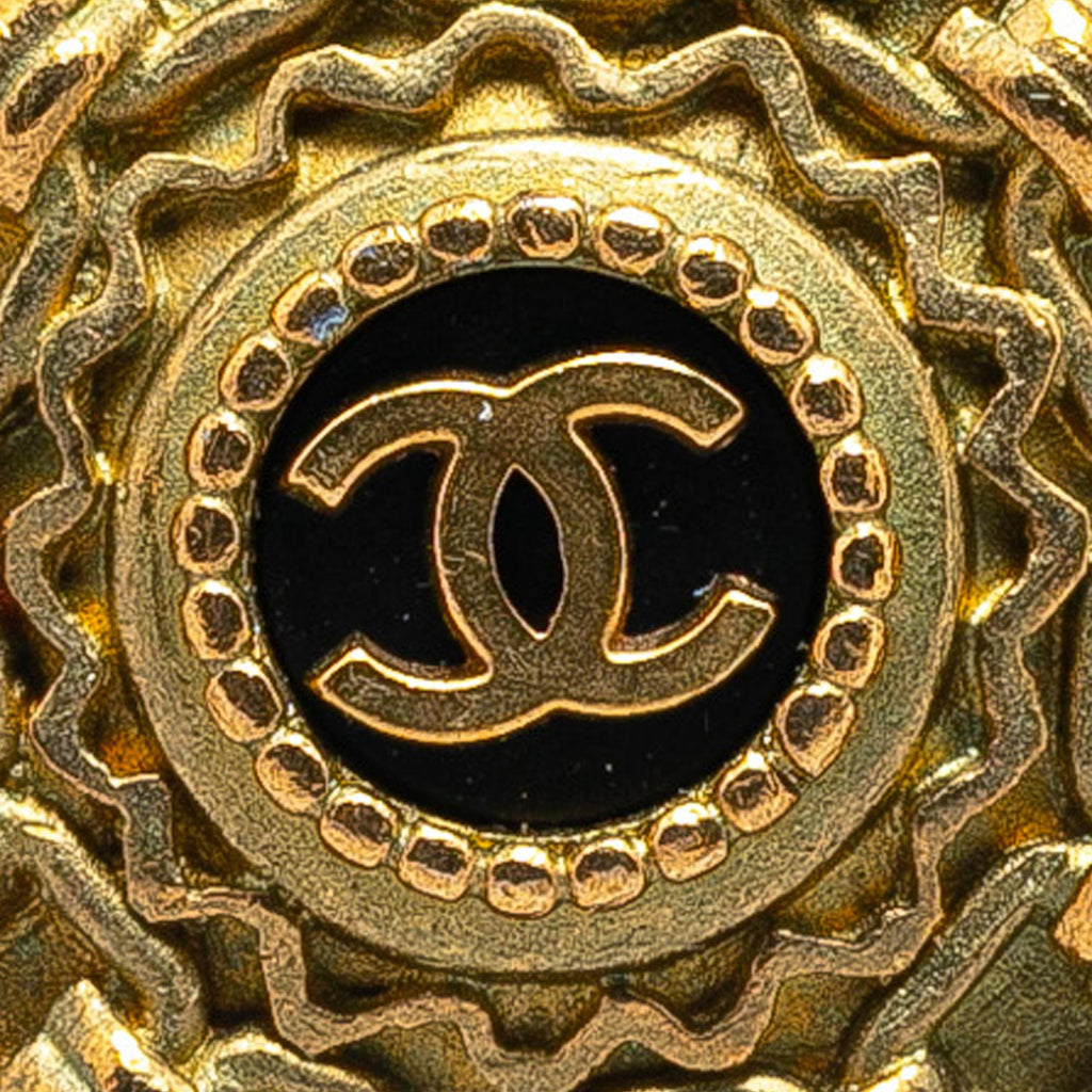 Chanel Gold Plated CC Clip On Earrings