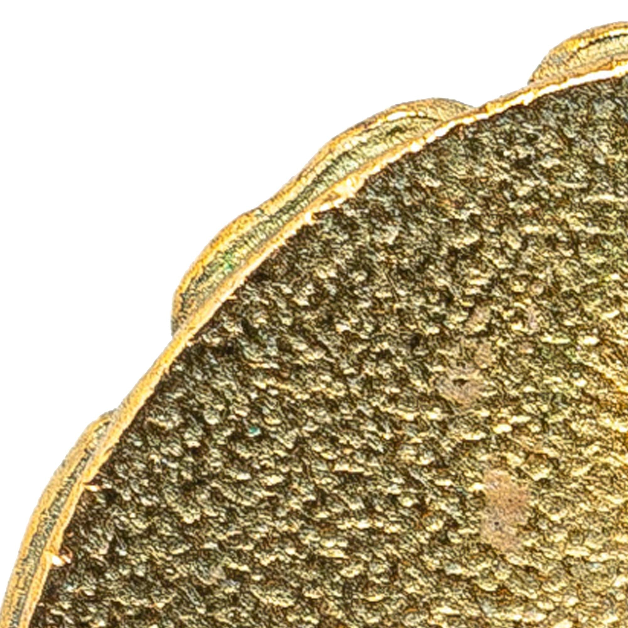 Chanel Gold Plated CC Clip On Earrings