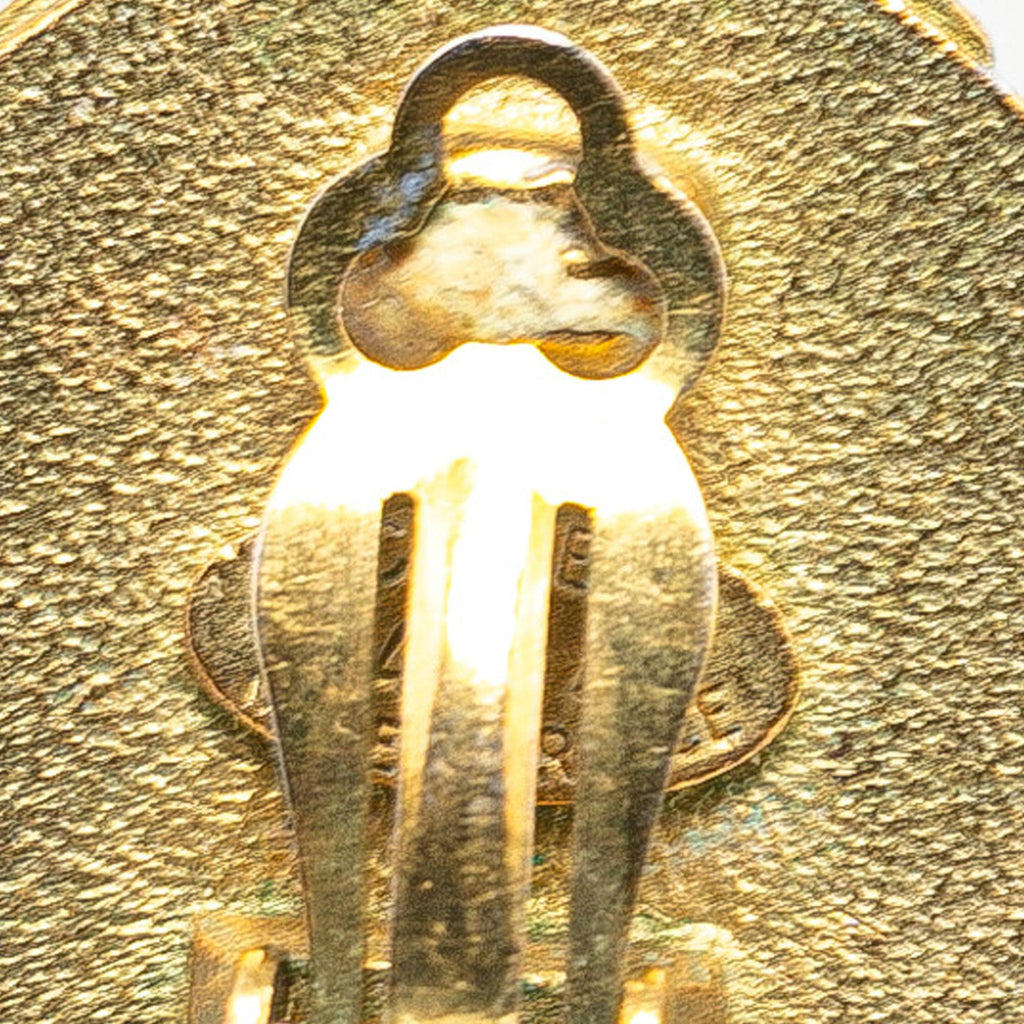 Chanel Gold Plated CC Clip On Earrings