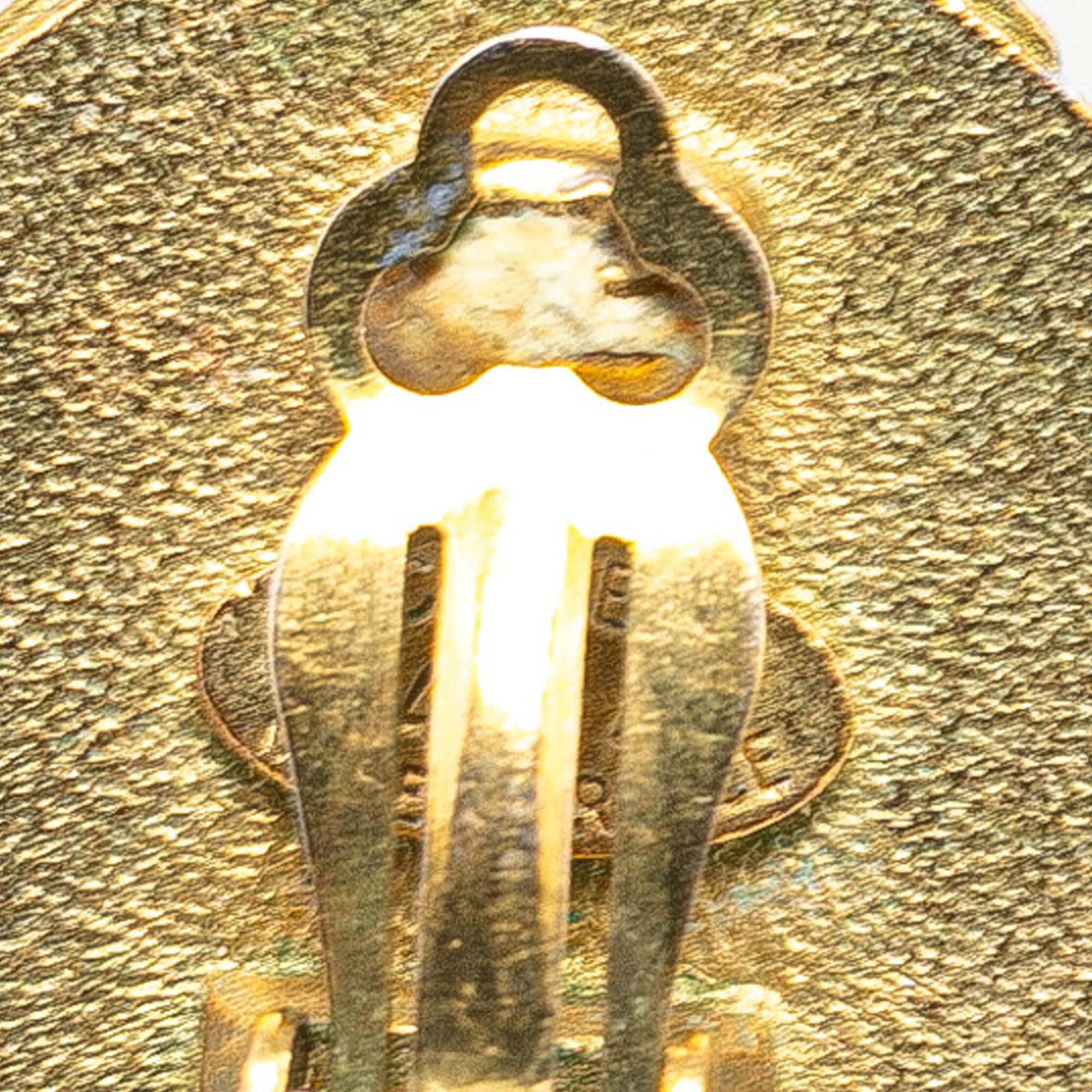 Chanel Gold Plated CC Clip On Earrings