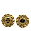 Chanel Gold Plated CC Clip On Earrings