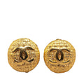 Chanel Gold Plated CC Clip-On Earrings