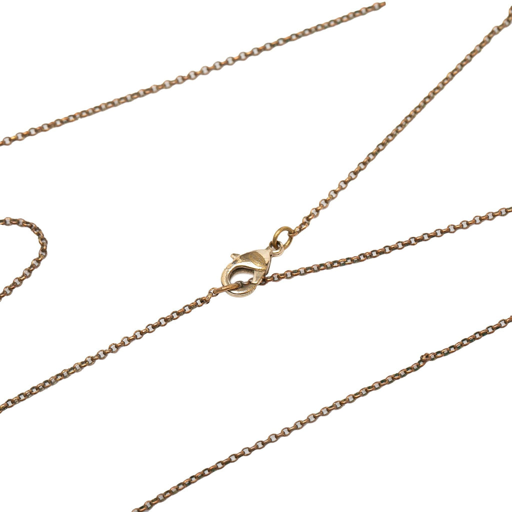 Chanel Gold Plated CC Crystal Pendant Necklace