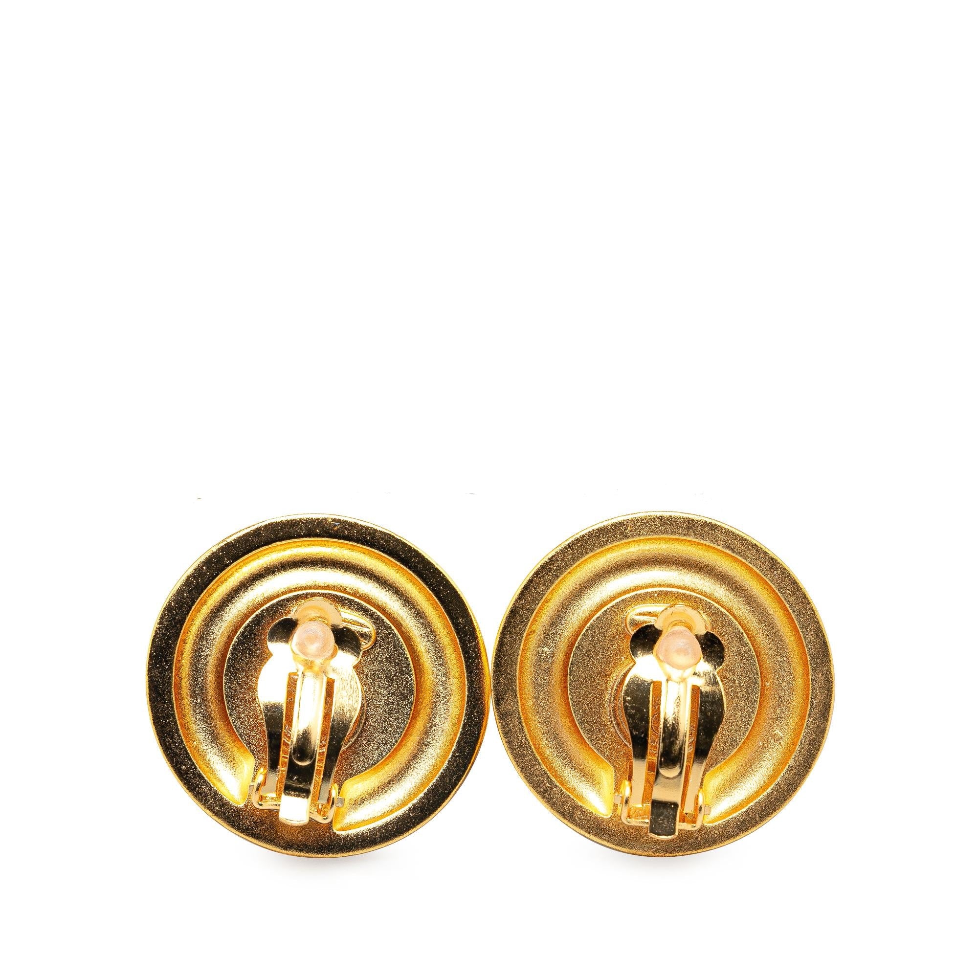Chanel Gold Plated CC Faux Pearl Clip on Earrings (SHG-ziw21R)
