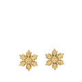 Chanel Gold Plated CC Snowflake Clip On Earrings (SHG-E0qgSn)