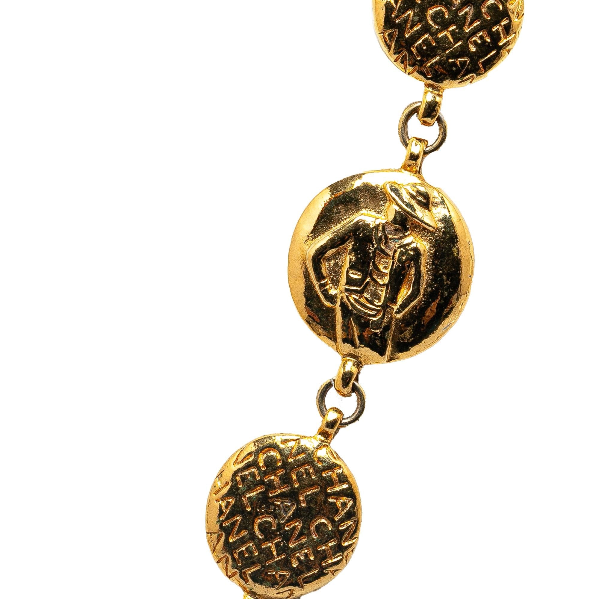 Chanel Gold Plated Coco Mademoiselle Chain Necklace (SHG-J15D4E)