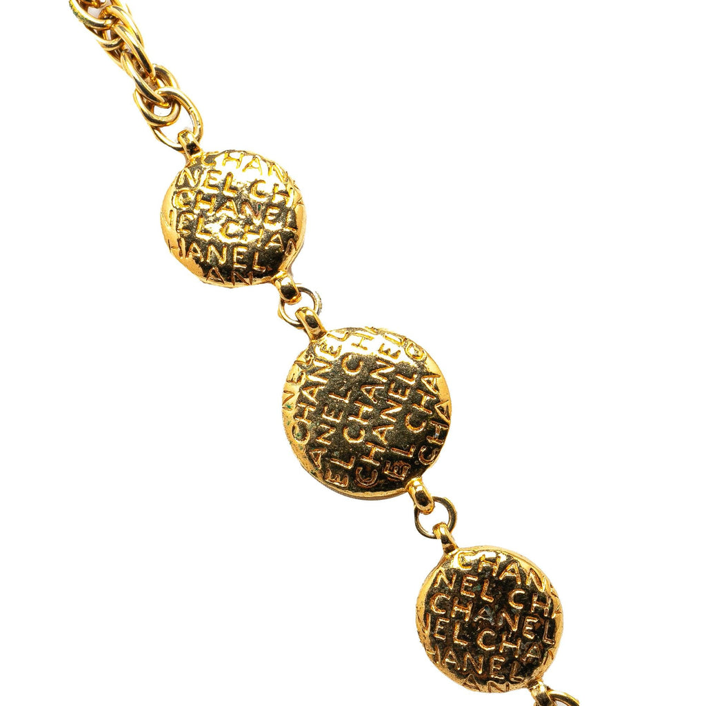 Chanel Gold Plated Coco Mademoiselle Chain Necklace (SHG-J15D4E)