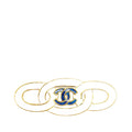 Chanel Gold Plated Enamel CC Brooch