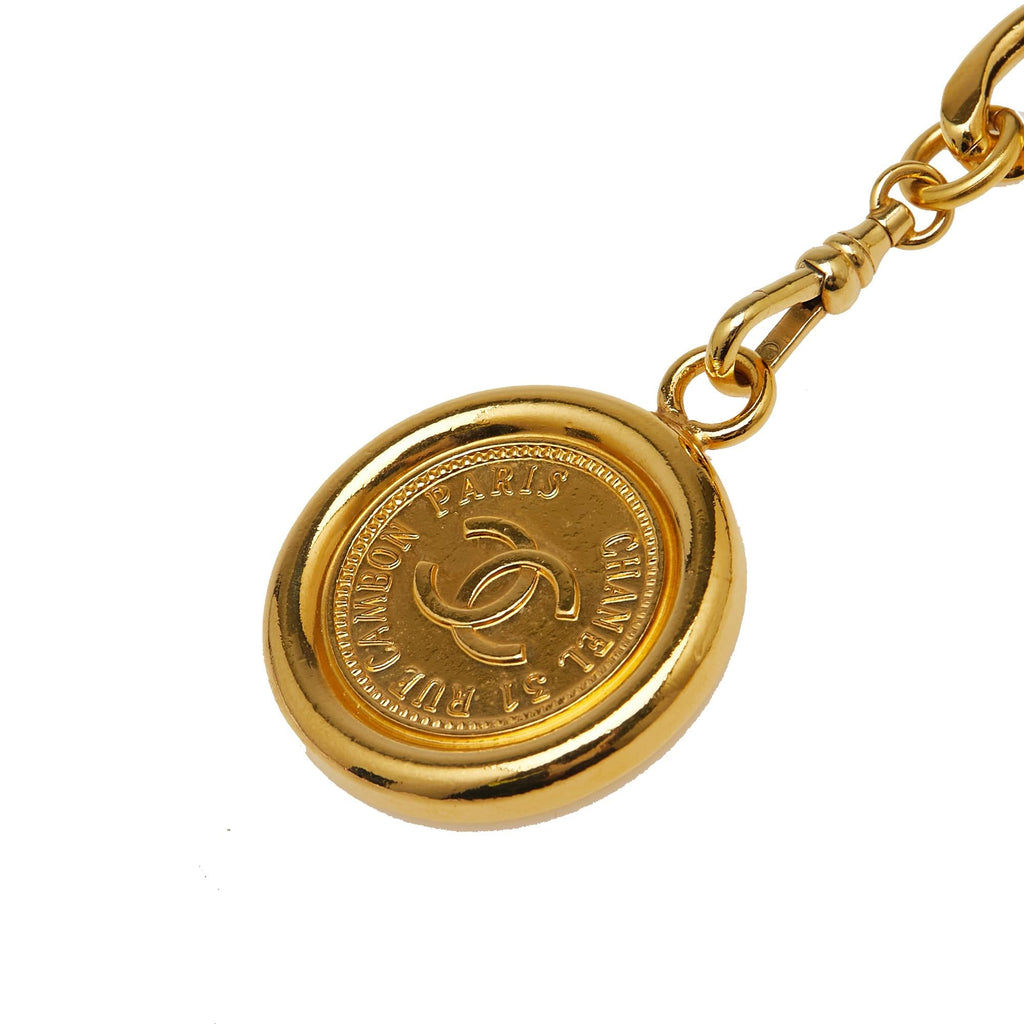 Chanel Gold Plated Medallion Leather Woven Chain Belt - 31 / 78