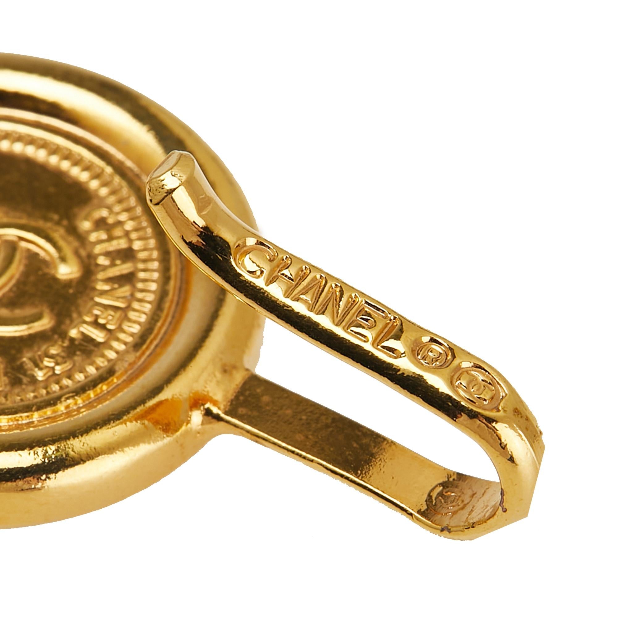 Chanel Gold Plated Medallion Leather Woven Chain Belt - 31 / 78