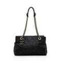 Chanel Grained Calfskin Chain Pocket Small Tote (SHF-16254)