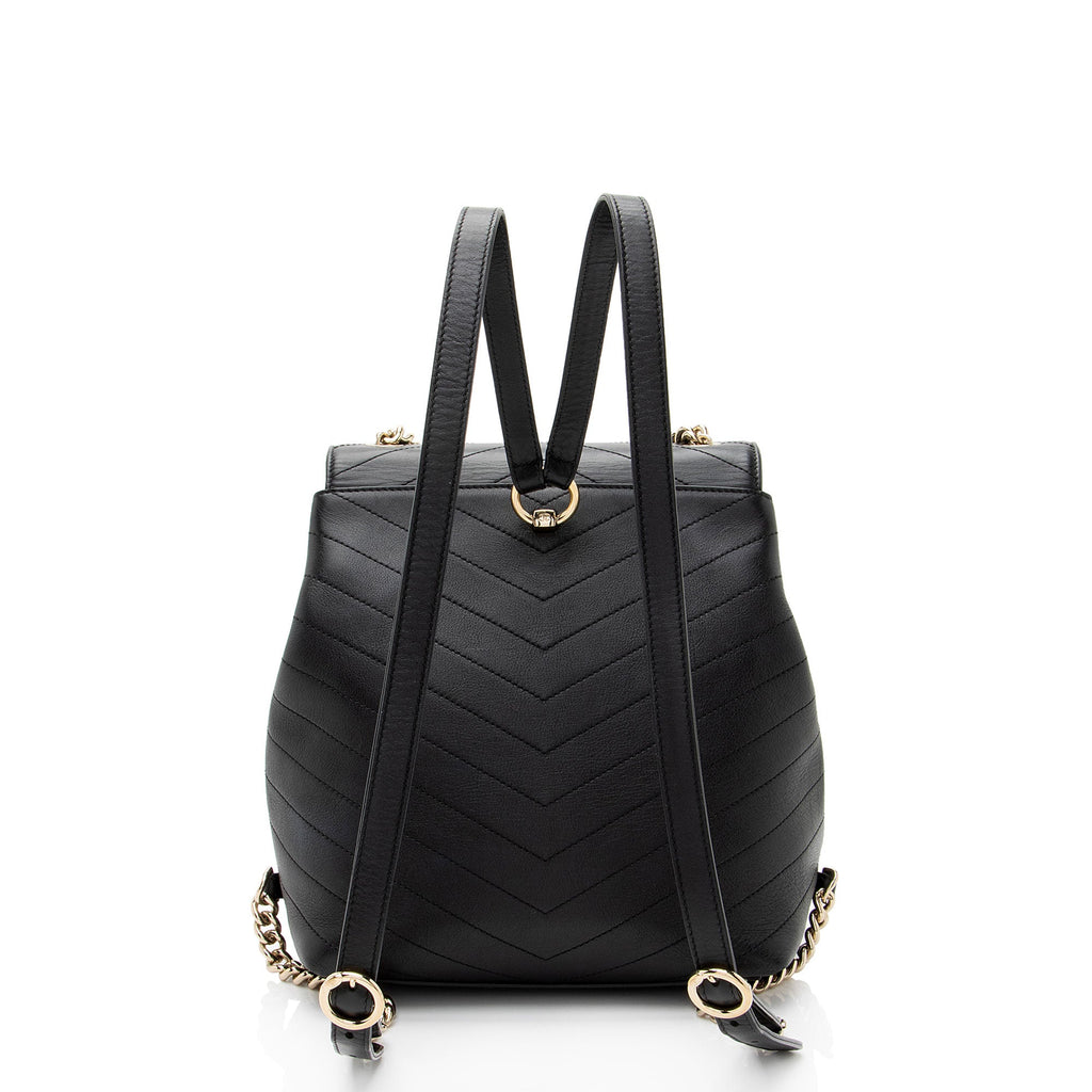 Chanel Chevron Grained Calfskin CC Backpack