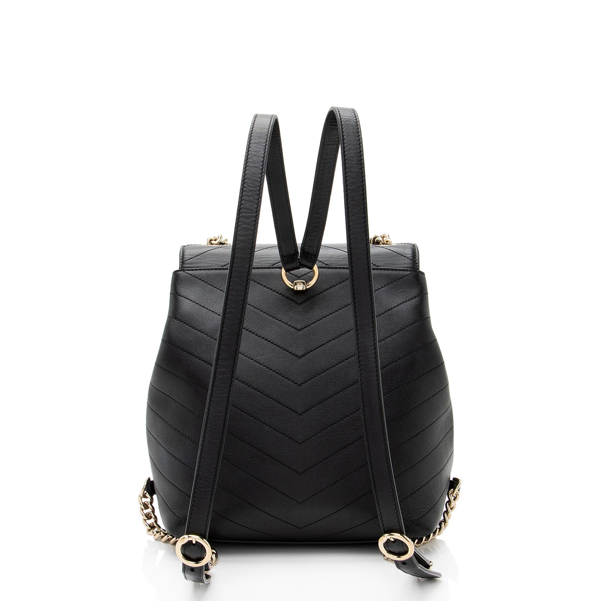 Chanel Chevron Grained Calfskin CC Backpack