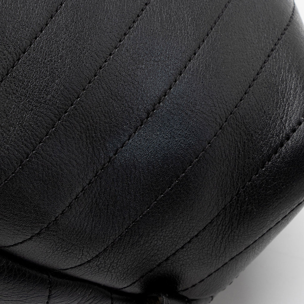 Chanel Chevron Grained Calfskin CC Backpack